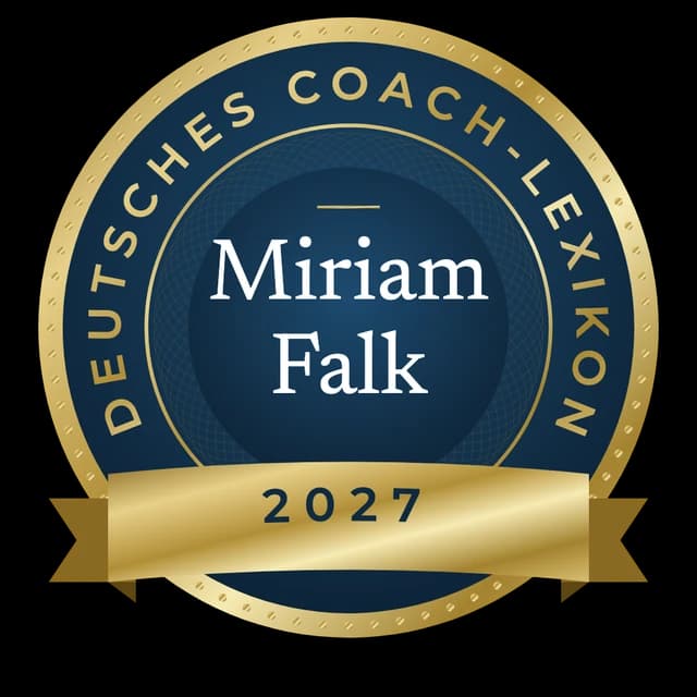Siegel „Deutsches Coach-Lexikon 2027“ mit dem Namen Miriam Falk